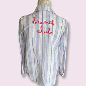 Taylor & Sage Women's linen button down top size small.